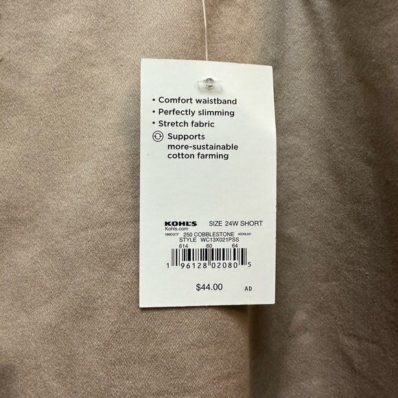 Croft & Barrow Effortless stretch pant, size 24S - Picture 2 of 5